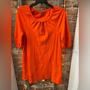 Anthropologie Bright Orange Dress